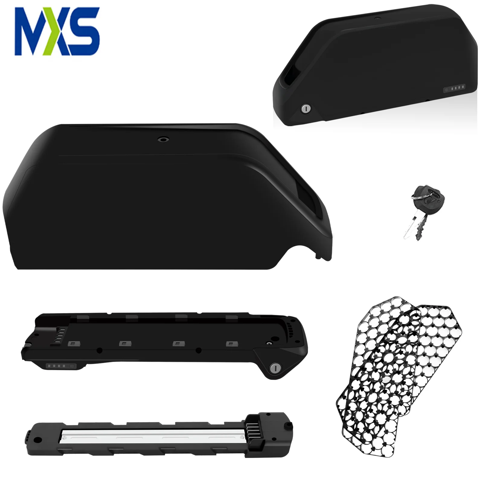 High-Capacity Battery Storage Case for E-Bikes - Downtube Mount with Built-in Holder