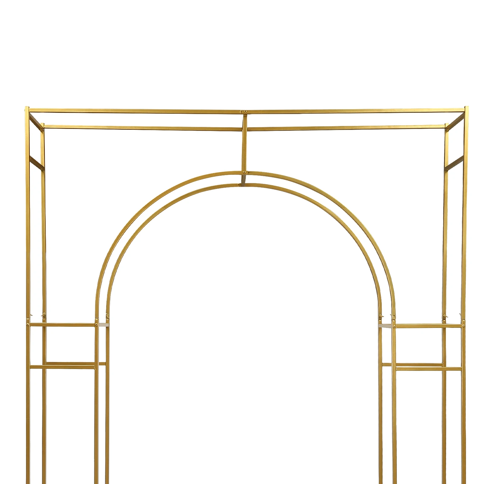 Goldfarbener Hintergrundständer mit mehreren Szenen, 1,8 x 2,4 m, freistehend, für Hochzeit, Weihnachten, Geburtstag, Party, Gangbogen, Dekoration, Kohlenstoffstahl – Detail 20