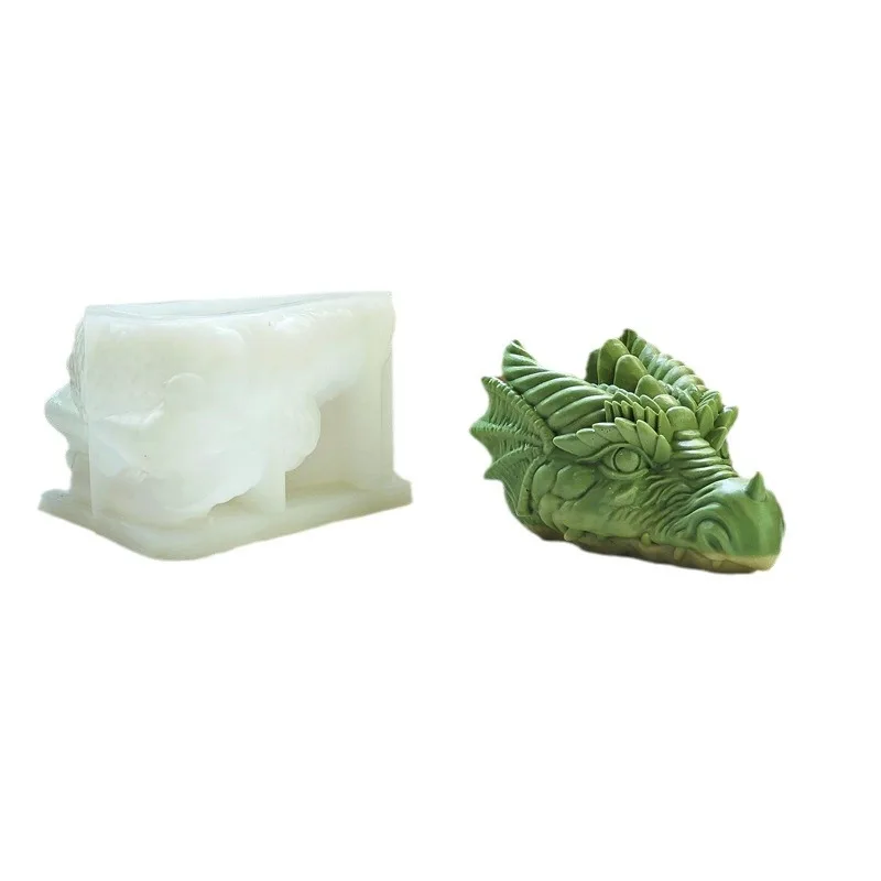 3D Dragon Head Candle Silicone Mold Monster Dragon Resin Silicone Mould Dinosaur Fire Concrete Plaster Molds Home Decor silicone mold silicone candle mold aromatherapy candle mold silicone candle molds candle mold beeswax mold cylindrical candle mold