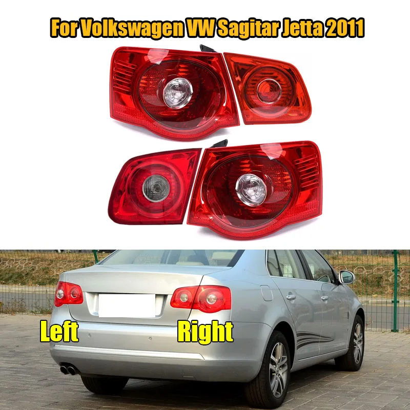 テールライトアセンブリ VW ジェッタ 2012-2014 と互換性あり LED ドライビングライト LED ブレーキライト LED テールライトアセンブリ  テールライト と互換性のある 用のVW 用のジェッタ 2013 2014 2015 テールライトリアフォグラ LEDテールライト 、VW Jetta  Mk6 2011 ... 車のテールライト 用のフォルクスワーゲン用 用のSagitar 2012 2013 2014 カーアクセサリーテールライトアセンブリ
