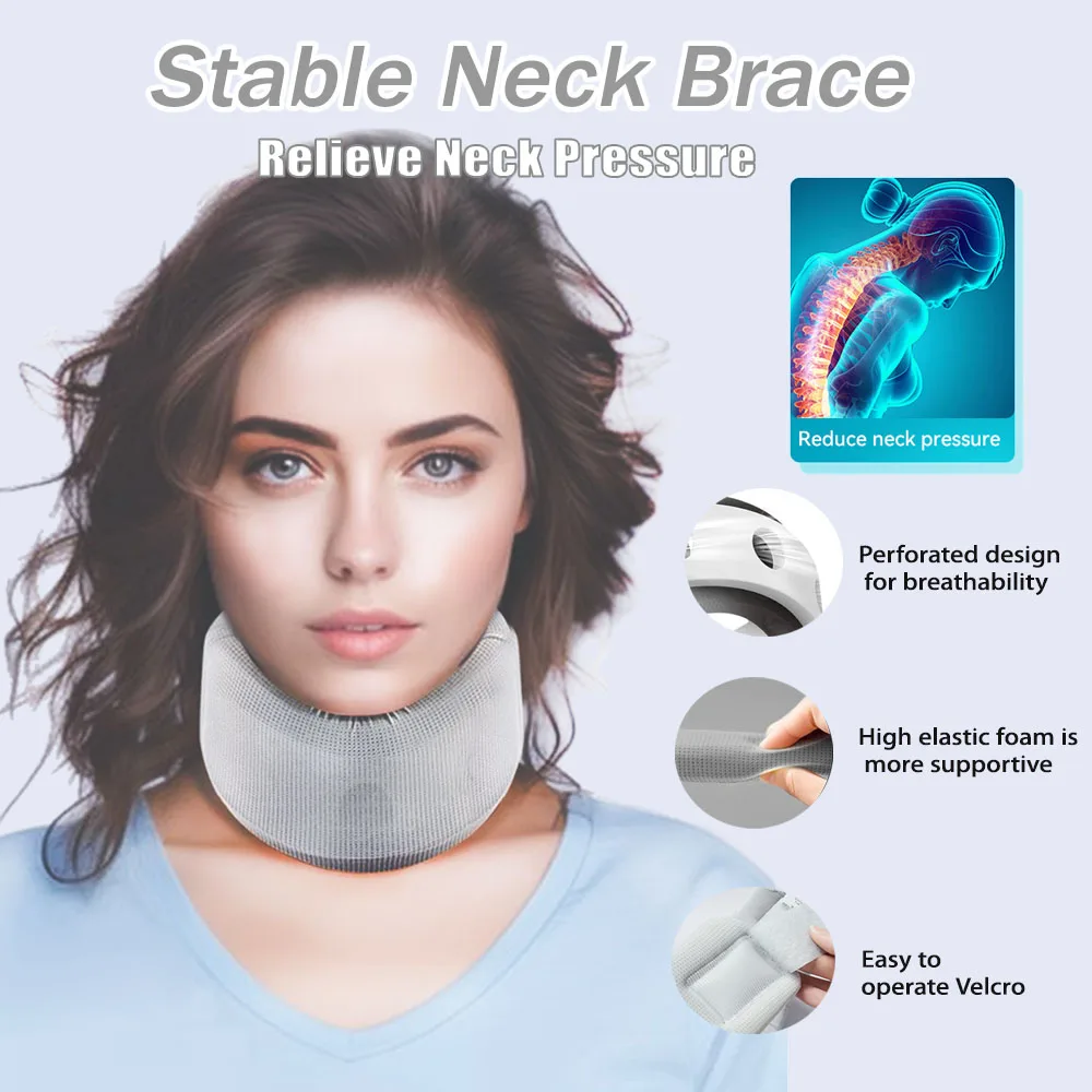 Adjustable Neck Brace Neck Pain Relief and Neck Support Portable Neck Support Tractor Pillow Collar Cervical Posture Corrector