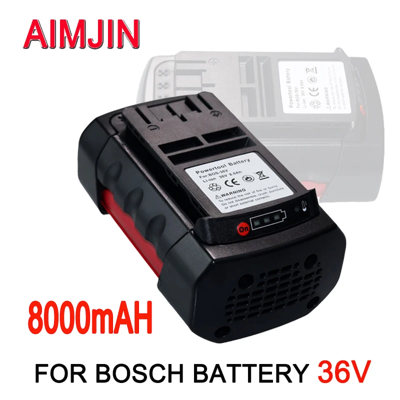 

36V 8000mAh Li-ion Replacement Cordless Power Tools Battery for Bosch 8.0A BAT810 BAT840 2607336173 D70771 GBH 36V-LI 36VF-LI