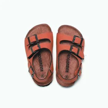 Sorriso Sandali in sughero per bambini per ragazzi e ragazze Suola antiurto in EVA regolabile Nuova primavera estate Pantofole casual Scarpe da spiaggia 1