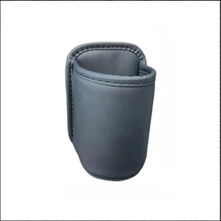 Luxurious Leather Car Interior Drink Holder & Storage Organizer (Black)