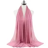 Femmes musulmanes en mousseline de soie Hijab châles écharpe Modal coton Jersey Hijabs plaine douce pour femme musulman Voile bandeau 70*180 cm islamique