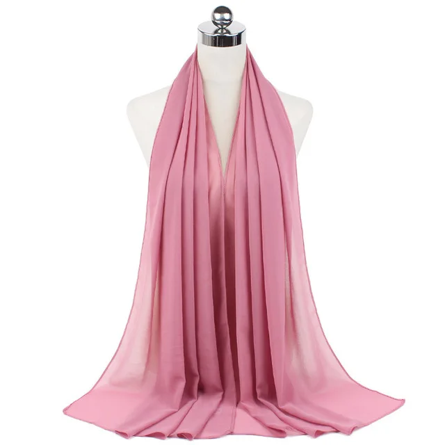 Femmes musulmanes en mousseline de soie Hijab châles écharpe Modal coton Jersey Hijabs plaine douce pour femme musulman Voile bandeau 70*180 cm islamique