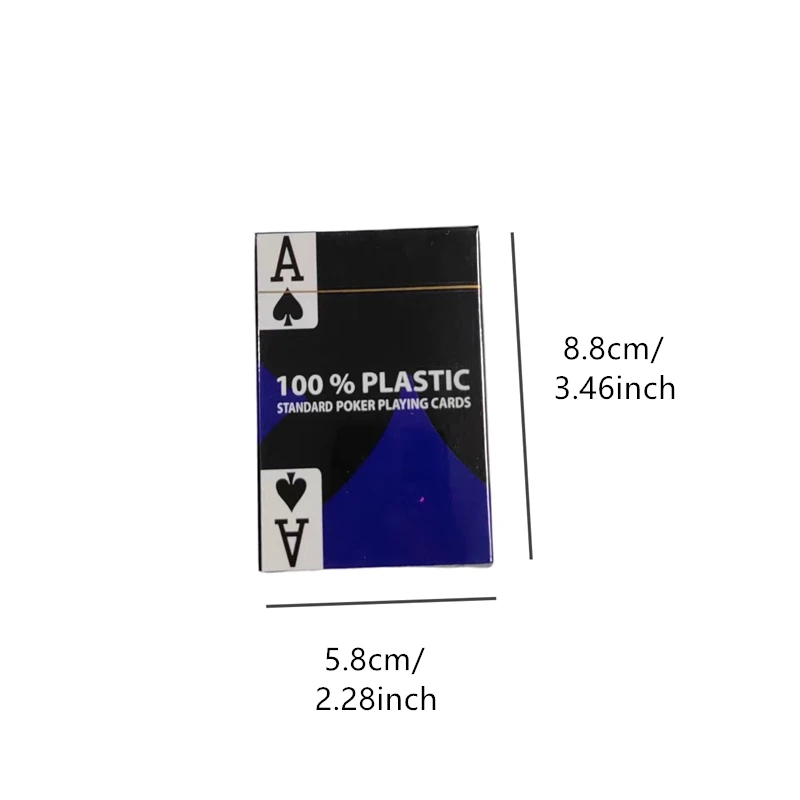 2 pcs of plastic playing cards PVC narrow card frosted waterproof premium game Entertainment 8.8CMX5.8CM/3.46*2.28inch playing cards plastic playing cards