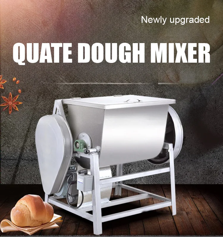 Commercial Spiral Dough Mixer 25kg 50kg 100kg Industrial Electric Horizontal Flour Mixer Dough Kneading Machine