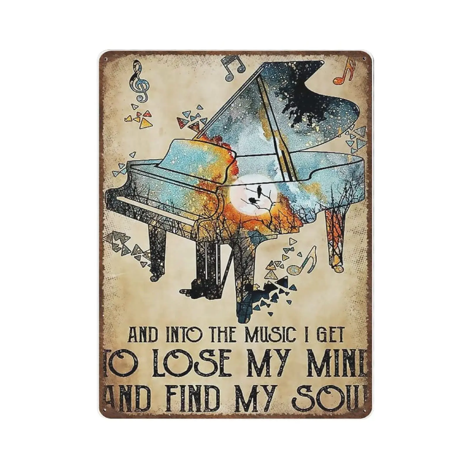 

Retro Metal tin sign，Novelty Poster，Iron Painting，Music Tin Sign-And Into The Music Tin Sign-to Lose My Mind And Find My Soul Ar