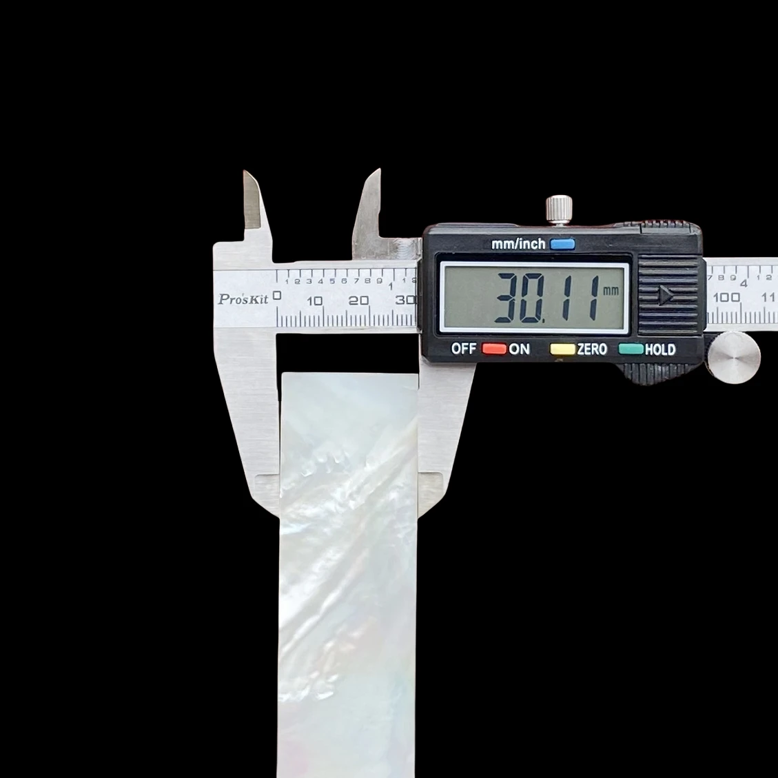 진주 나이프 체중계 쥬얼리 쉘, 슬라이스 상감 광택 직사각형 블랭크, 1x, 100x30x2mm