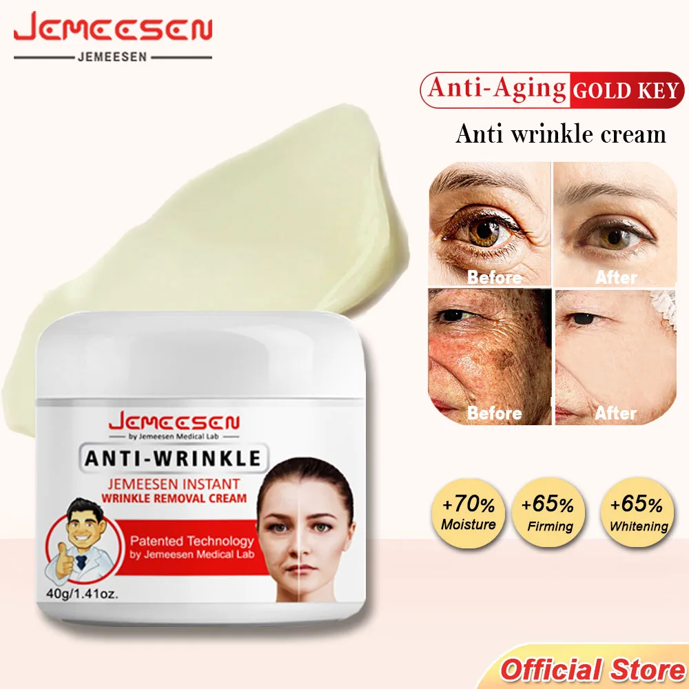 

Jemeesen Retinol Anti-Wrinkle Cream Lifting Firming Facial Skin Anti-Aging Remove Eye Neck Wrinkle Fade Fine Lines Skin Care 48g