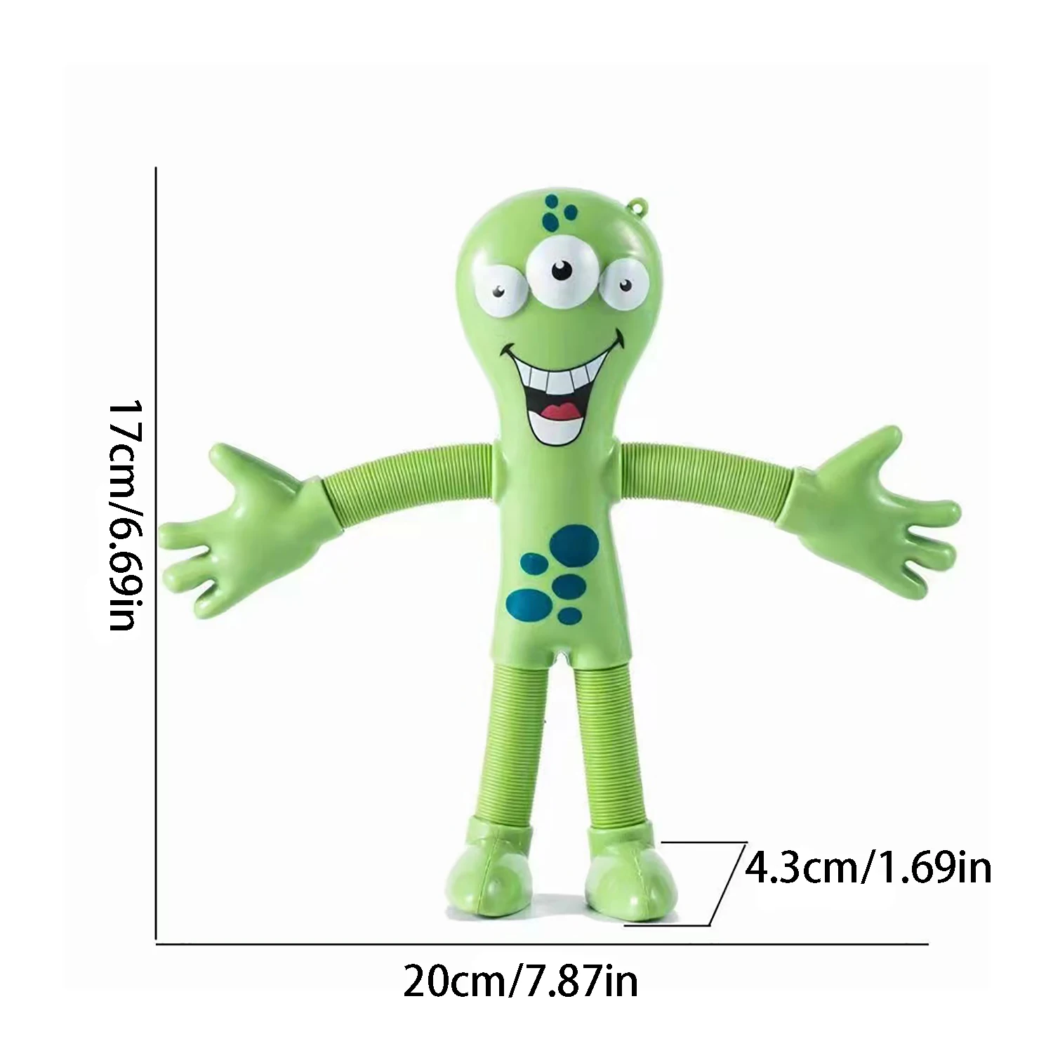 4pcs luminous/non luminous stretching robot telescopic tube decompression toy LaLaLaLe funny puzzle toy gift color random 2