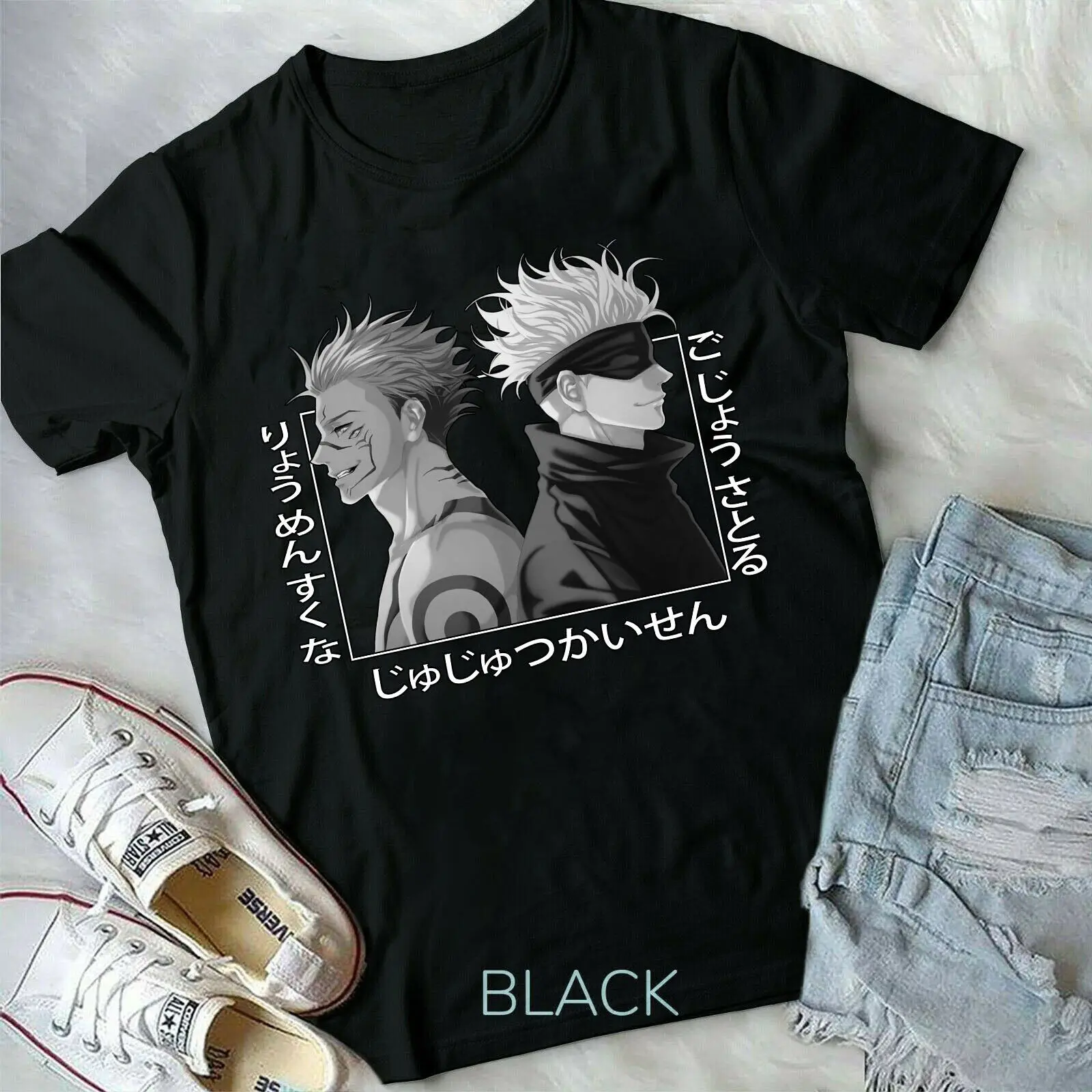 

Satoru Gojo Vs Sukuna Yuji Itadori Jujutsu Kaisen Manga Anime new Unisex T-shirt