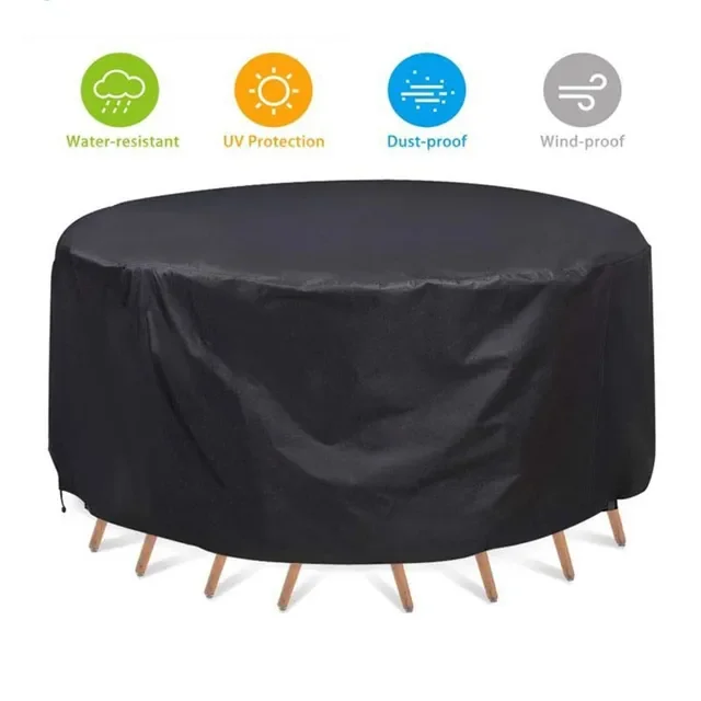Garden Furniture Cover Round Table Chair Dust Cover Set Waterproof 210D