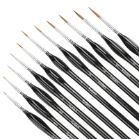 11pcs Fine Detail Paint Brush Set - Sturdy & Precise Miniature Brushes - Ideal for Warhammer 40k, Model & Art Painting 1
