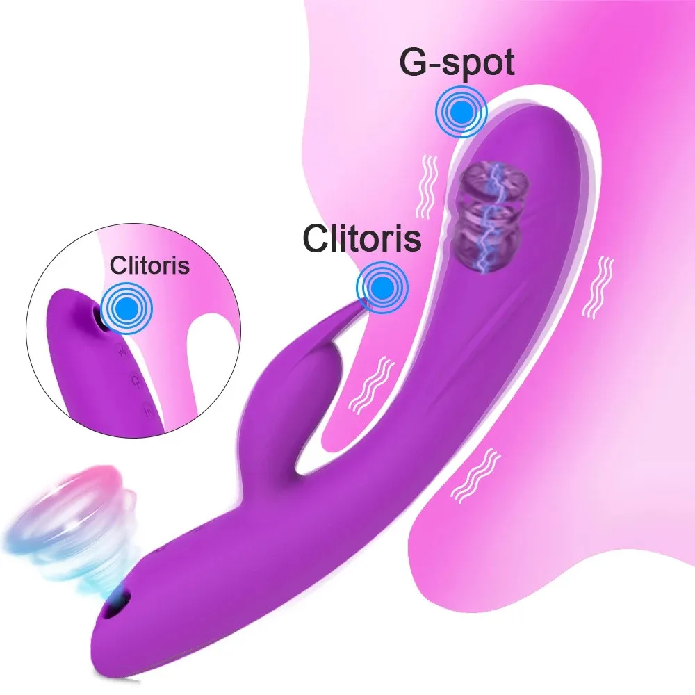 Rabbit Dildo Vibrator And Clitoris Sucker For Women_voghion.com