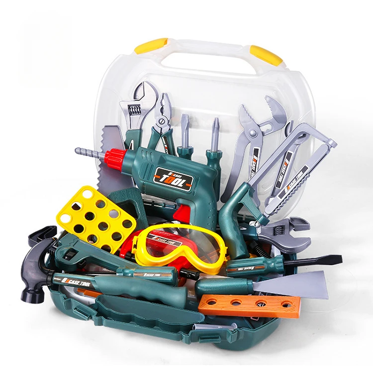 

Children's Engineer Puzzle Tool Toy Set Repair Tool Electric Drill Screwdriver Wrench Simulation Carpenter Kids Toy Boy Gift