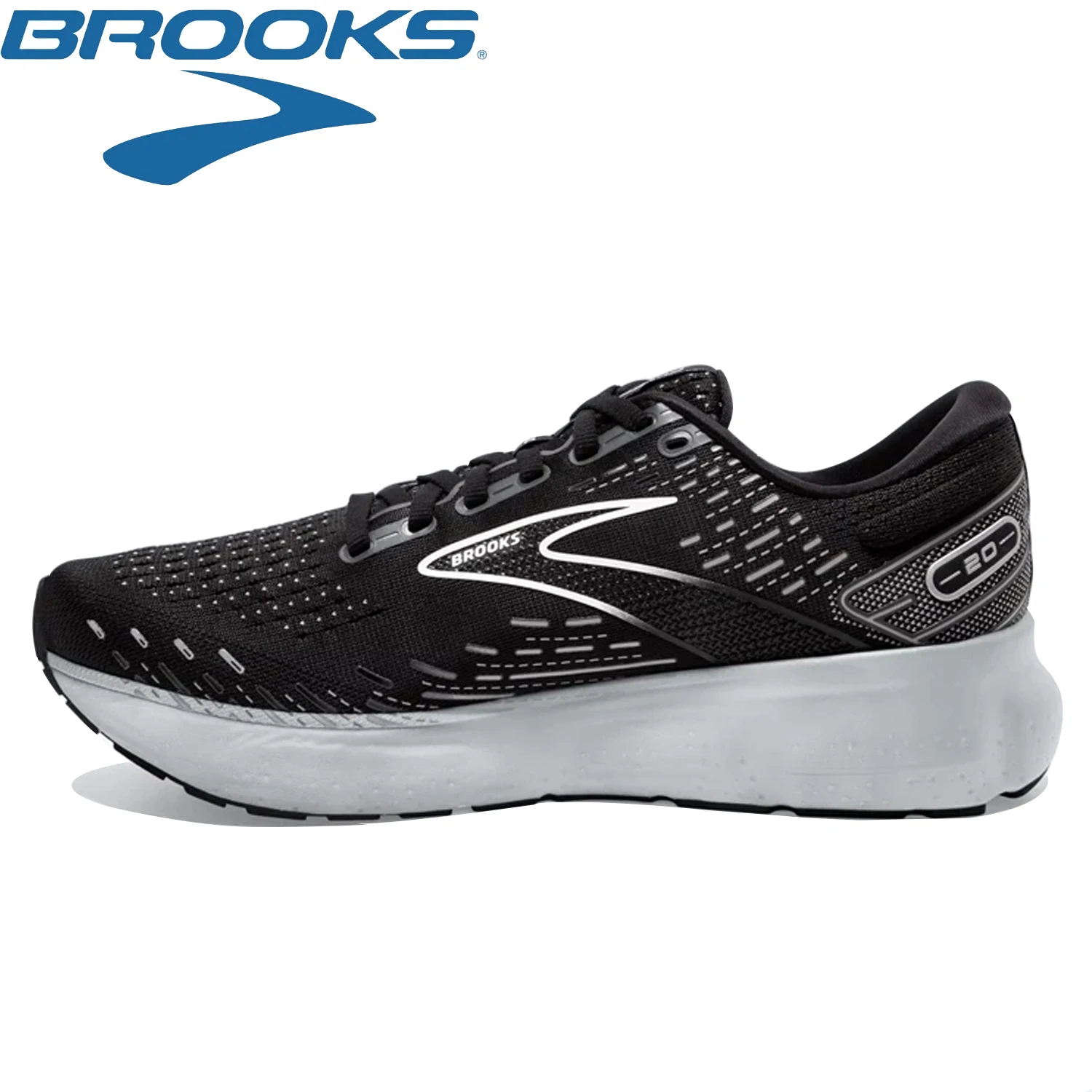 

BROOKS Glycerin 20 Men Running Shoes Cushioning Elastic Professional Unisex Training Sneakers Women Casual Sports Shoes