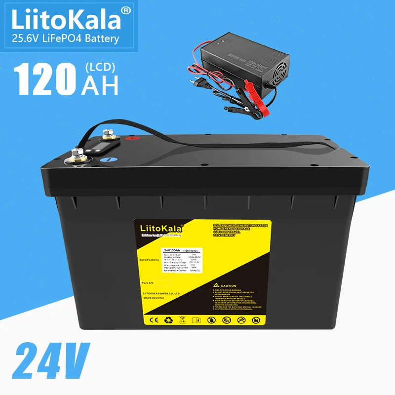 

LiitoKala 24V12 0Ah/12V240Ah LiFePO4 аккумулятор Солнечный Гольф-автомобиль для вилочного погрузчика водонепроницаемый аккумулятор для инвертора, солнечная система