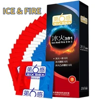 24/12PCS Eis Feuer Kondome Sex Spielzeug Für Männer Erwachsene Penis Hülse Partikel Kondome Sicher Empfängnisverhütung Paar Sexy liefert Sexshop