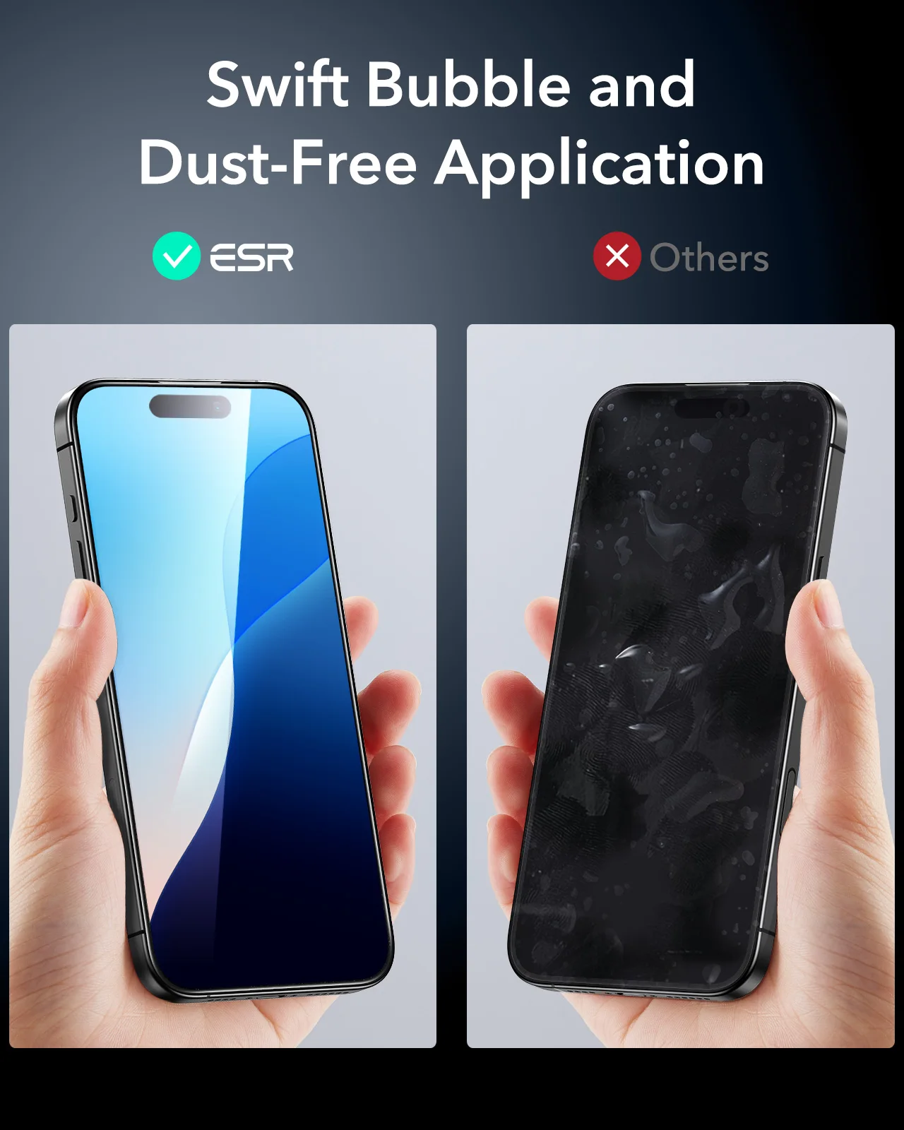 واقي شاشة زجاجي ESR لهاتف iPhone 13-17 Pro Max (3...