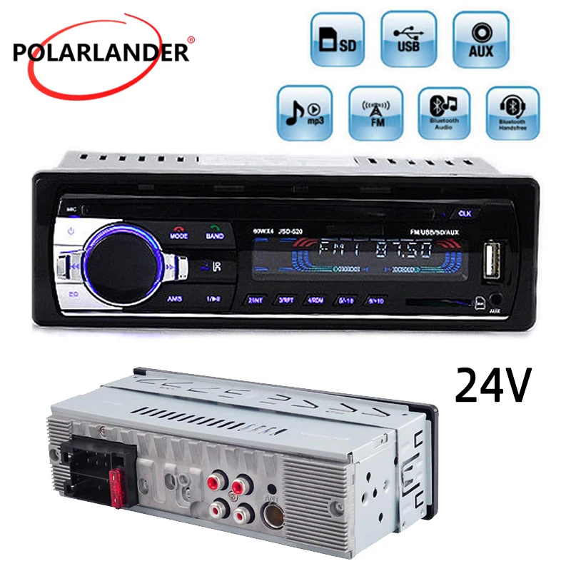 effectief interview agitatie Autoradio 1 Din Aux Audio Ondersteuning Afstandsbediening 2.5 Inch Fm Handsfree  Bellen Sd kaart MP3 Speler bluetooth Usb Flash Drive 24V|Auto Radio´s| -  AliExpress