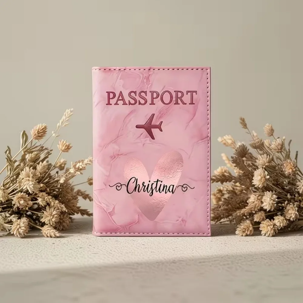 Portafoglio per Passaporto Personalizzato, Custodia da Viaggio Resistente ai Graffi, Supporta Design con Nome Personalizzato, Sottile e Leggero per Borsa da Viaggio - immagine 5