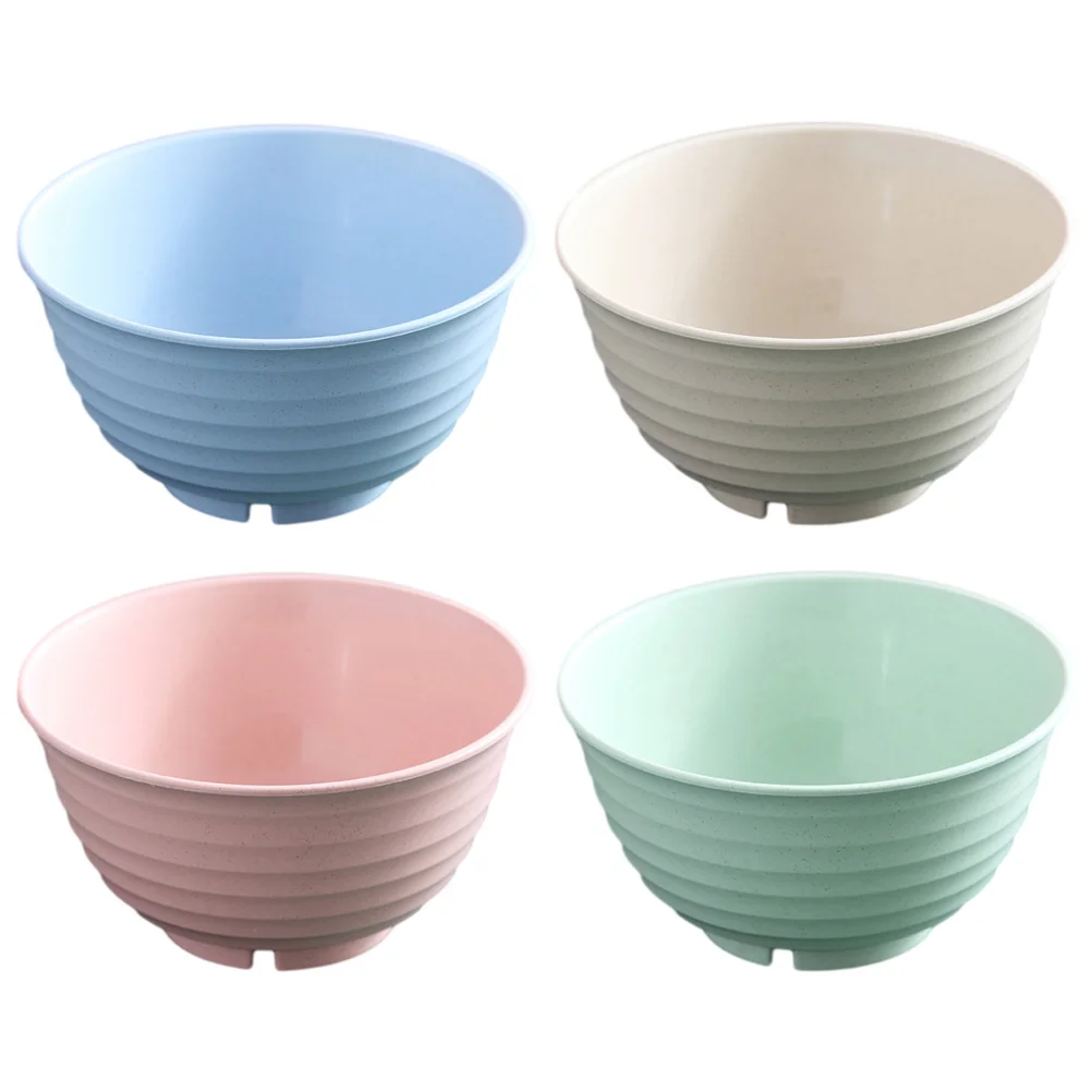 

4 Pcs Bowl Soup Bowls Kids Household Cereal Eating Salad Tableware Rice Serving Kitchen