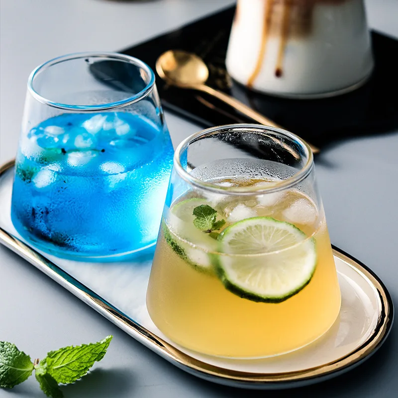 Creative Glass Glass Household High Borosilicate Glass Single Layer Transparent Glass Juice Drink Cup Drinking Cup