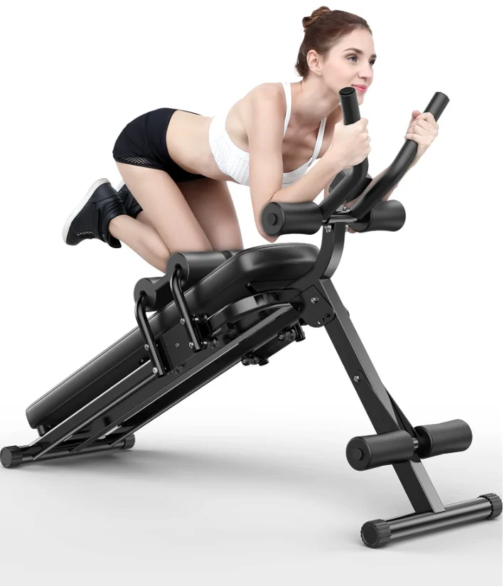 Commercial-Quality Multifunctional Ab Coaster Adjustable Sit-Up Bench Fine Form Abdominal Training Strength Training Exercises