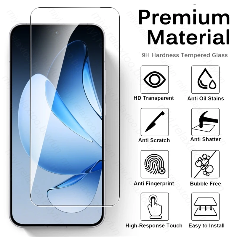 5-Piece HD Crystal Tempered Glass Screen Protector Set for Smartphones - Case Friendly and Durable 9H Hardness