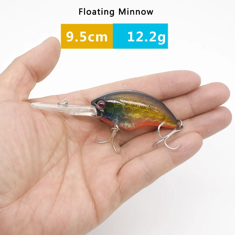 SEALURER 1Pcs Fishing Lures Float Crankbait Minnow High Quality Tackle