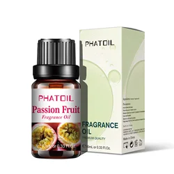 Phatoil 10ml Fruit Fragrance Oil Collection: Mango, Strawberry, Coconut & More - 10ml (Passion Fruit)