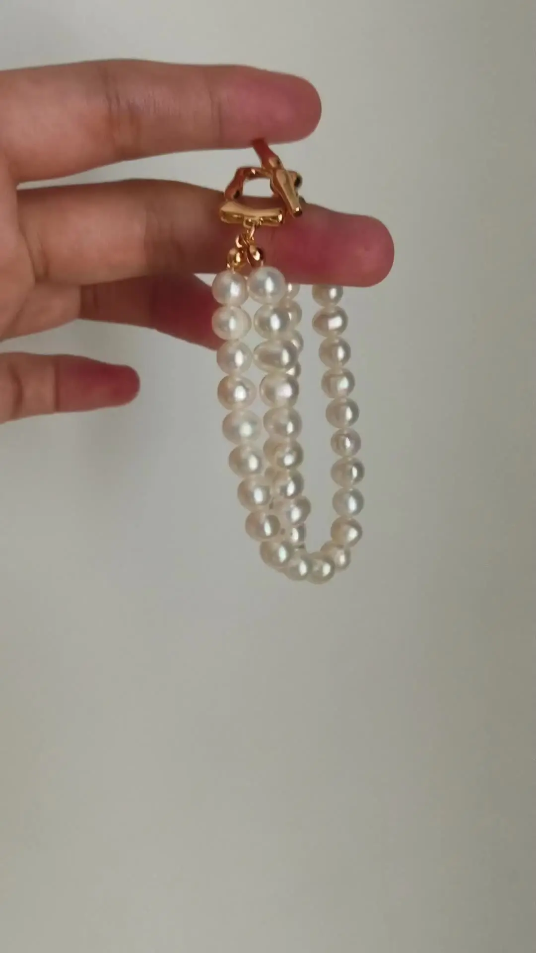 Браслет из серебра 925 пробы с жемчугом QKX