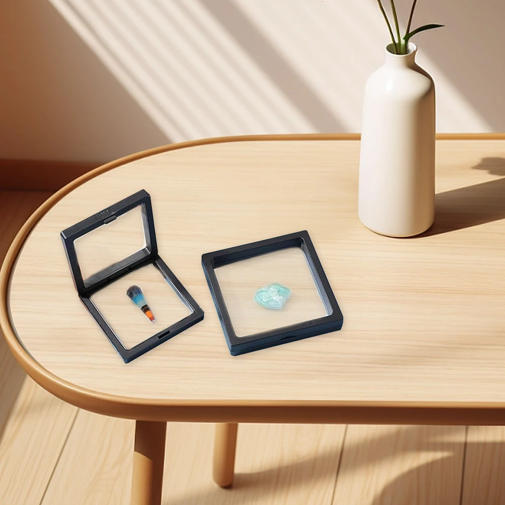 3D Floating Frame Display Holder Creative Acrylic Ring Pendant Display Holder for Antique Challenge Coins Medals Jewelry