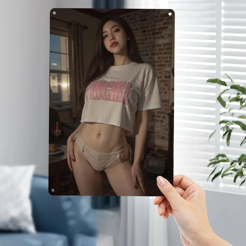 Arte de pared de hierro resistente a la intemperie, placa de metal floral 2D para decoración de jardín interior y exterior, letrero colgante preperforado de 20x30cm,