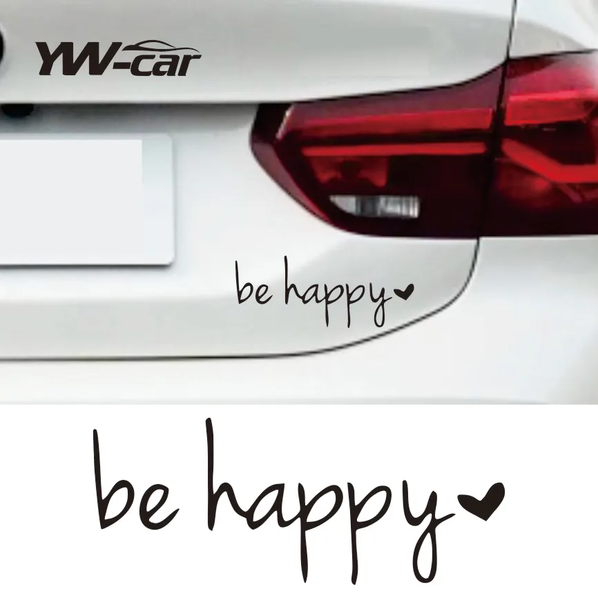 

Be Happy Sticker Decal Notebook Car Laptop Car Decoration Waterproof Vinyl Decal