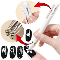 1PC Nail Point Diamond Pen 4-in-1 Nails Art Dotting Tools 4Sizes Balls Draw Painting Dot Flower Petal Rhinestones Manicure Tools 2