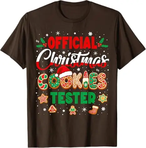 Offizielles Christmas Cookie Tester Taster Baking Crew T-Shirt Weihnachtspyjamas PJ Neuheit Geschenke Y2k Humor Foodie Weihnachtskostüm T-Shirt – Detail 4