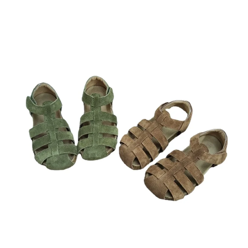 

Children's Sandals Summer New Girls' Soft Sole Hollow out retro Roman Shoes School 3-9 Years Old Boys Comfortable Sneakers