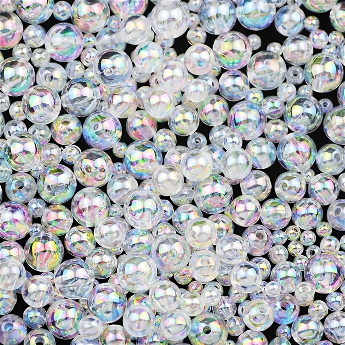 Imitation Pearl Beads 6mm/8mm/10mm ABS Transparent White Color Diy Handmade Jewelry Material