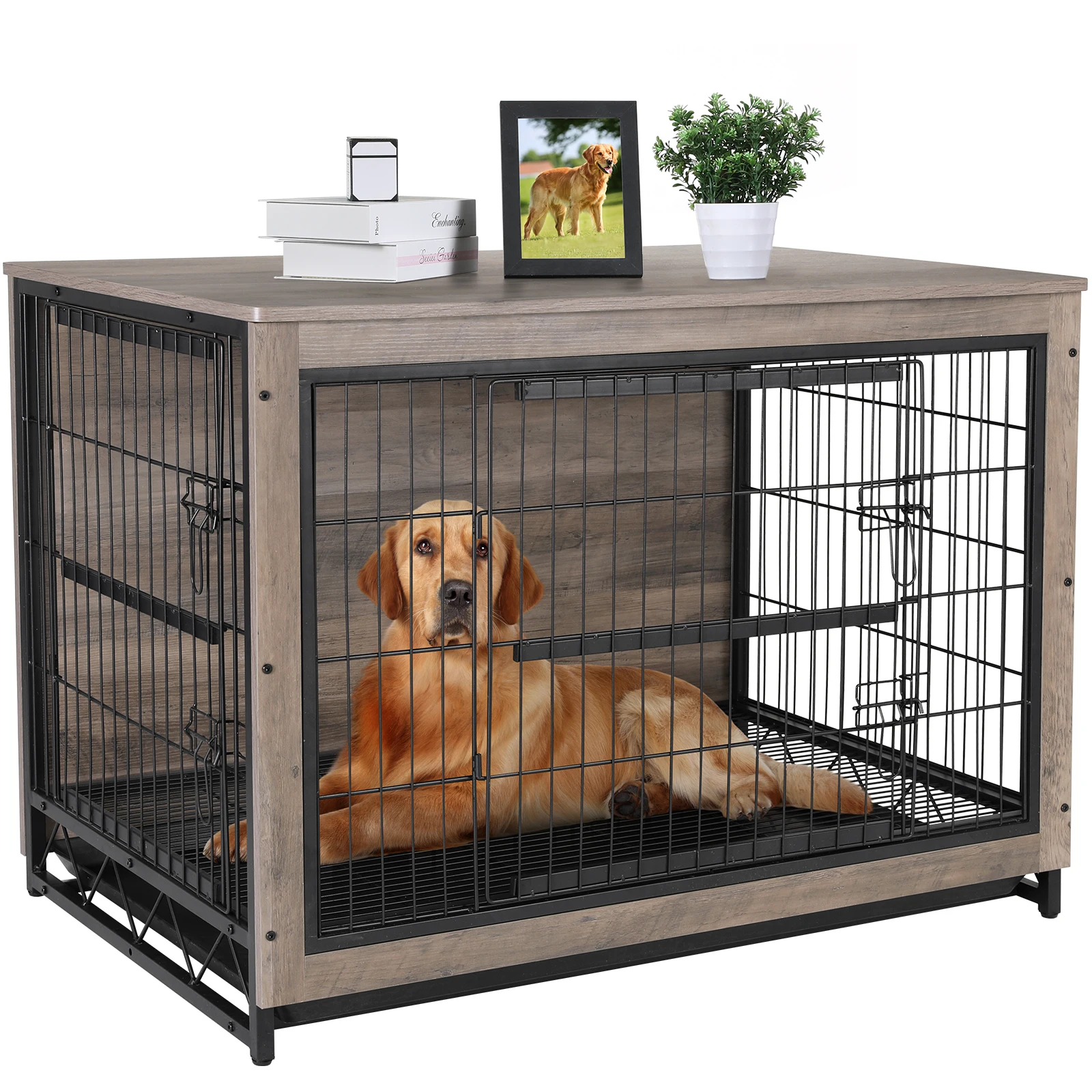 Jaula Perro Grande Mueble De Jaula Para Perros Con Apertura