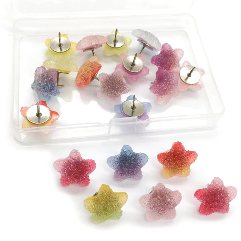 Thumbtack Pushpins Decorative Cork Board Pins Map Drawing Photo Wall Studs Office School Classroom Supplies