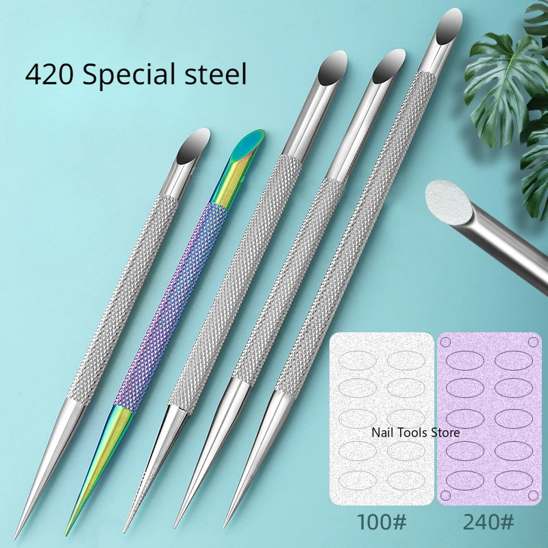 Double-ended Stainless Steel Cuticle Pusher Nail Manicures Remover Manicure Sticks Nail Art Tools Cuticle Pusher cuticle pusher
