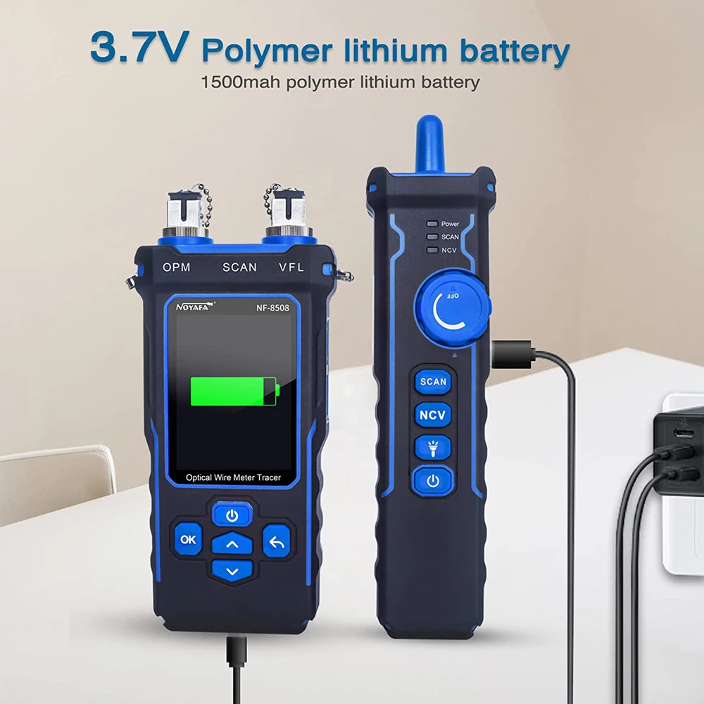NOYAFA NF-8508 LAN Optical Power Meter Belt LCD Display Measure Length Wiremap Cable Tracker and Network Cable Tester 6