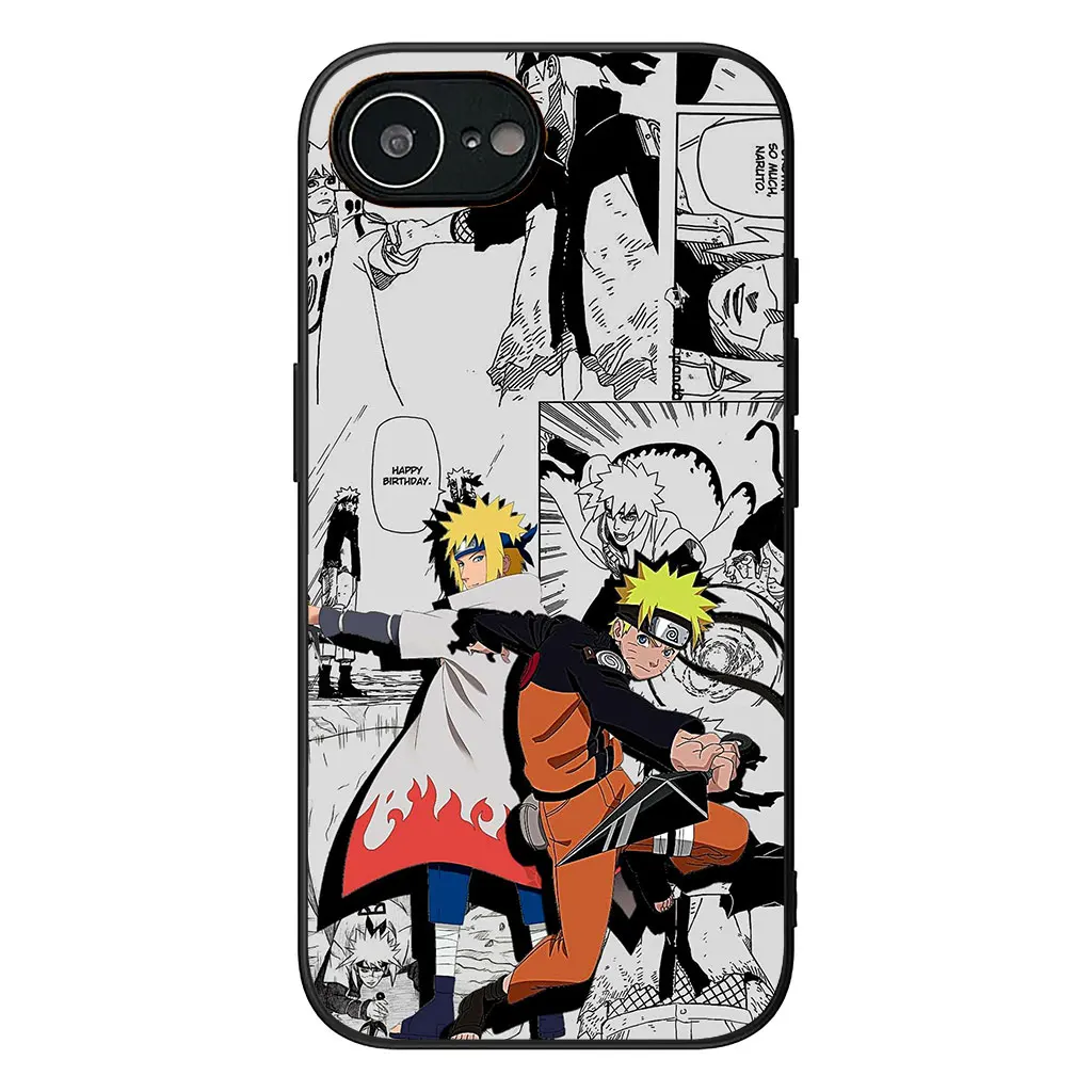 Naruto Themed Phone Case Featuring Namikaze Minato and Kakashi