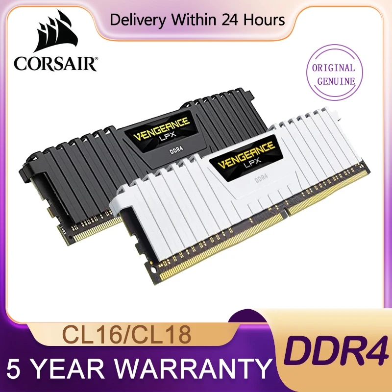 CORSAIR DDR4 RAM Desktop Memory Vengeance 16GB 8GB 3200MHz 3600MHz Dimm Memoria Rams PC4 Gaming Memory Support Motherboard