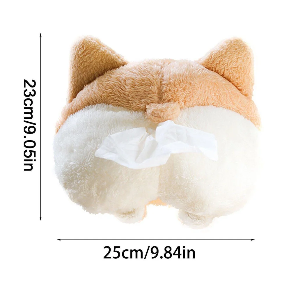 Funny Corgi Butt Tissue Box Holder Creative Cartoon Tissue Bag Car Pendants Children'S Gifts Car Tissue Holder Decorations 6