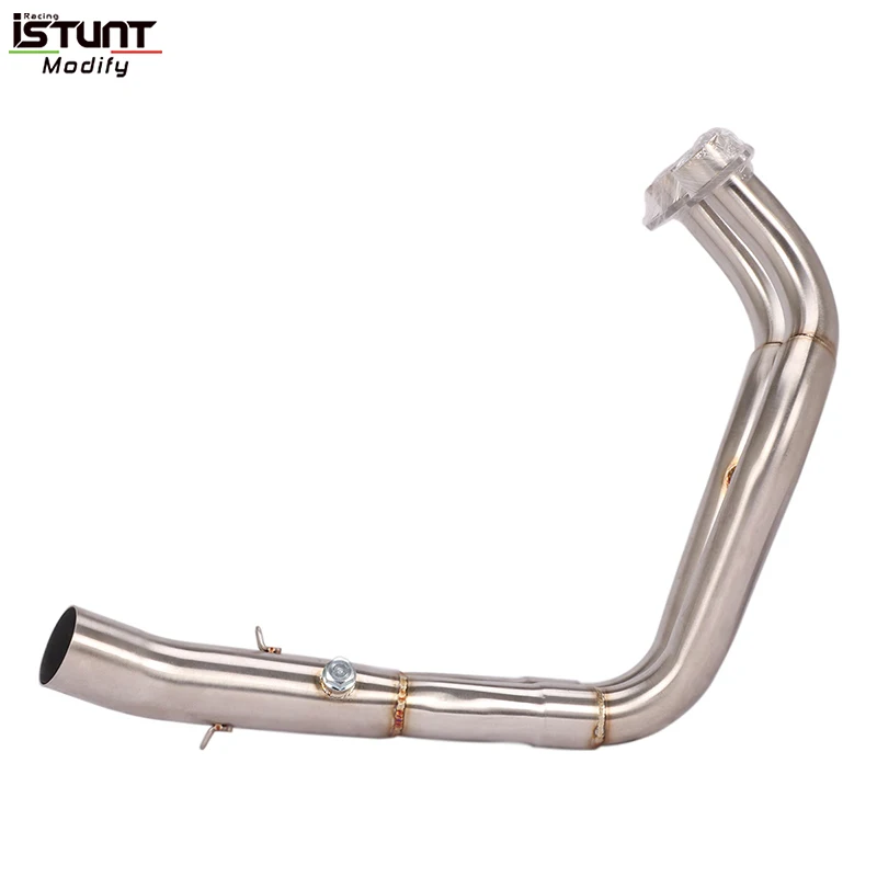 Motorcycle Exhaust For Yamaha MT07 MT-07 FZ-07 Pipe Escape Moto Stainless Steel Front Mid Link Pipe Slip On