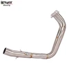 Motorcycle Exhaust For Yamaha MT07 MT-07 FZ-07 Pipe Escape Moto Stainless Steel Front Mid Link Pipe Slip On